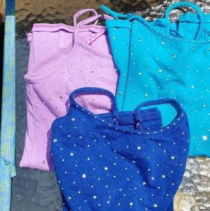 Girls braless sparkly cami's